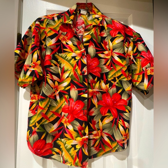 Vintage Caribou New York Hawaiian Shirt 100% Cotton SzS- Made In USA - Picture 1 of 7